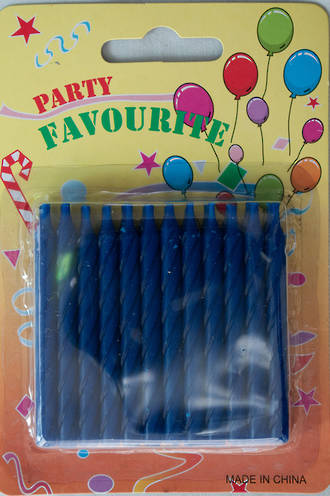 Candle Twist Blue (24)
